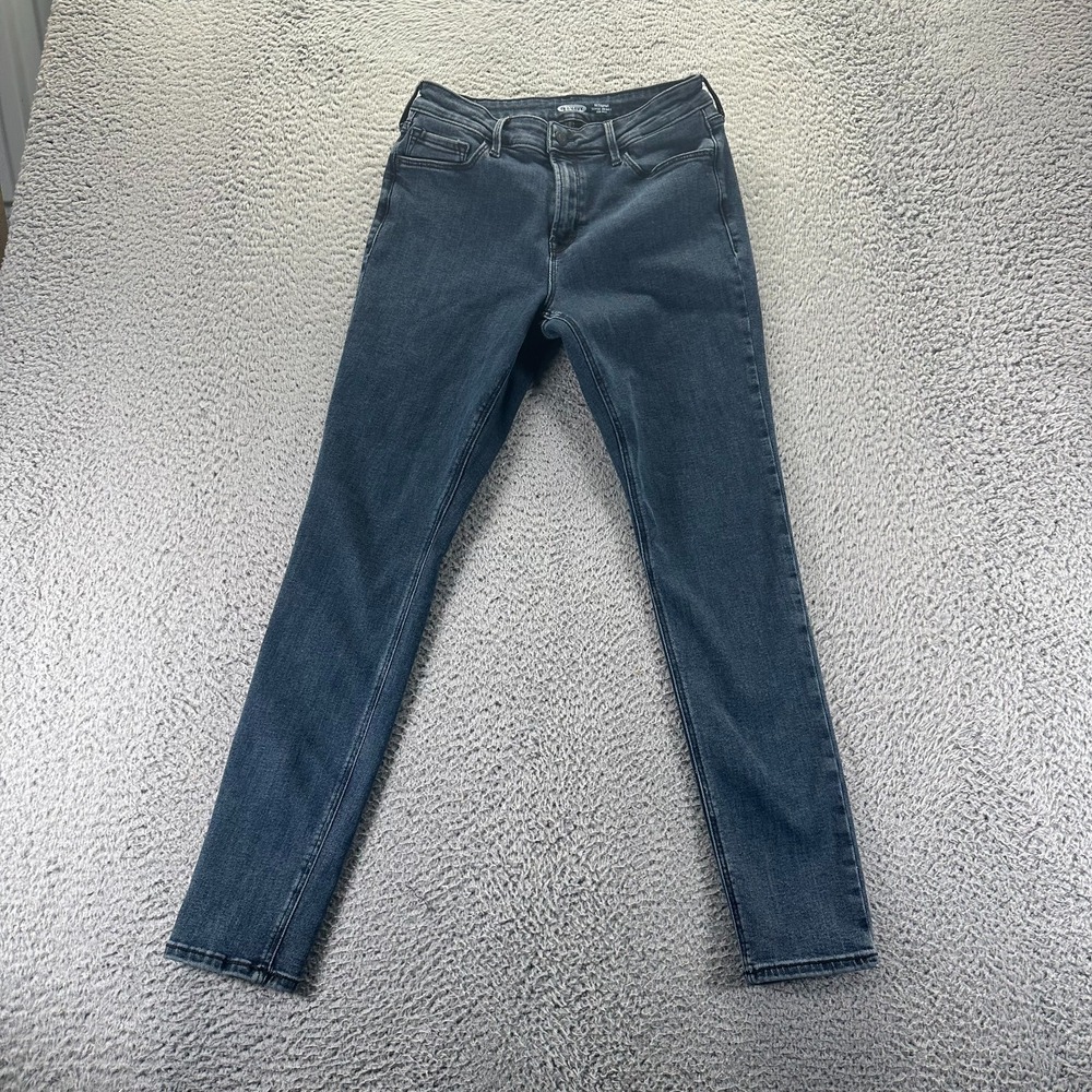 Old‎ Navy Rockstar Jeans Women's 8 Blue Cotton Denim Skinny Mid Rise Dark Wash